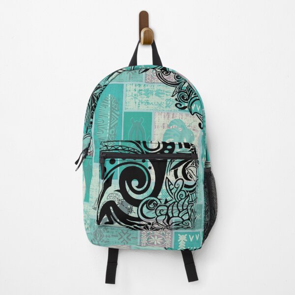 Item preview, Hawaiian Black Overlay With Teal Village Tiare Tapa Artboard designed and sold by sunnthreads.