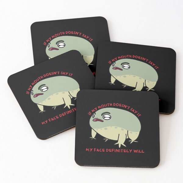 Item preview, My Mouth Doesn't Say It My Face Definitely Will Angry Little Frog designed and sold by MonkeyPaper.
