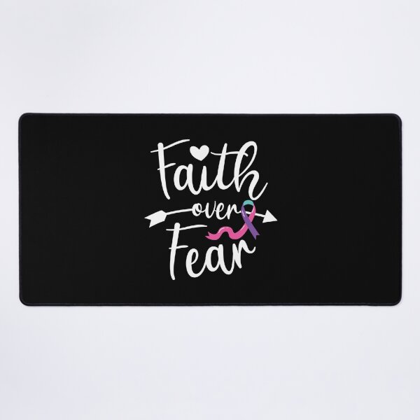 Item preview, Faith Over Fear with Thyroid Ribbon designed and sold by ThyroidFighter.