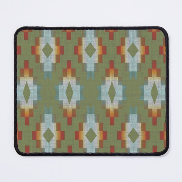 Item preview, Arty Blue Orange Red Green Tribal Pattern designed and sold by LC Graphic Design Studio.