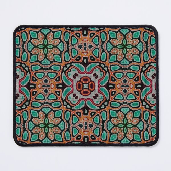 Artikelvorschau, Rot Orange Seafoam Mint Türkisgrün Hip Orient Bali Art entworfen und verkauft von LC Graphic Design Studio.
