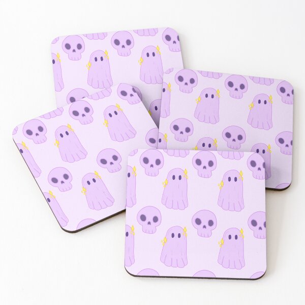 Item preview, Cute Purple Ghost and Skull pattern designed and sold by KaitLouise.