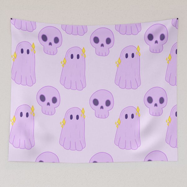 Item preview, Cute Purple Ghost and Skull pattern designed and sold by KaitLouise.