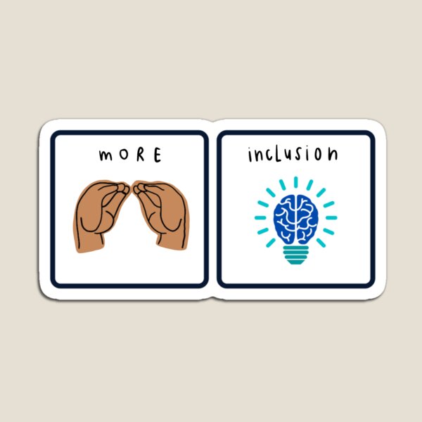 Item preview, More Inclusion AAC Sticker designed and sold by shiningspeech.