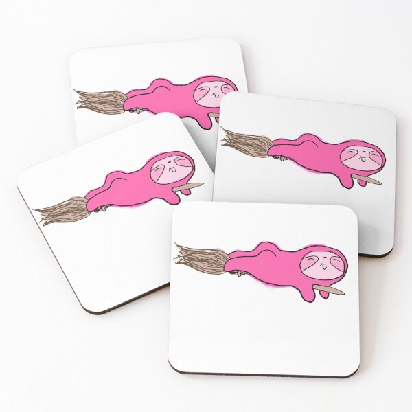 Item preview, flying broom sloth designed and sold by kimbasmama.