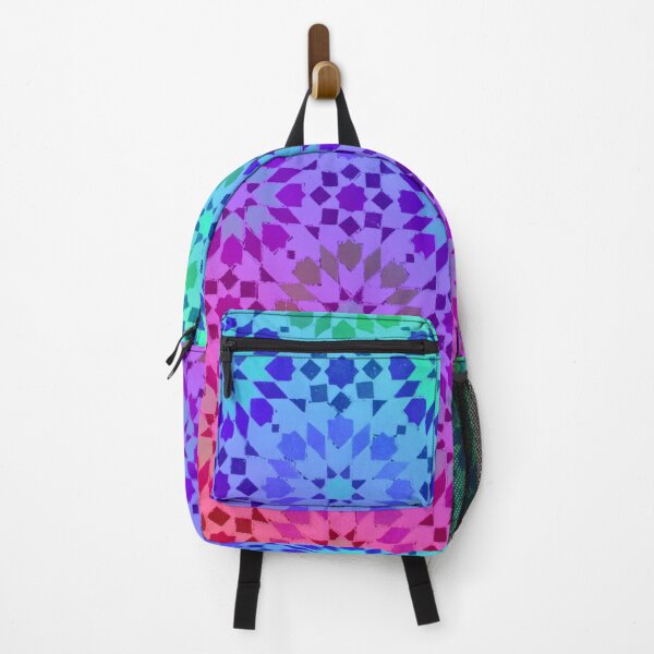 Item preview, Rainbow Moroccan zellige pattern designed and sold by Artystico ⭐⭐⭐⭐⭐.