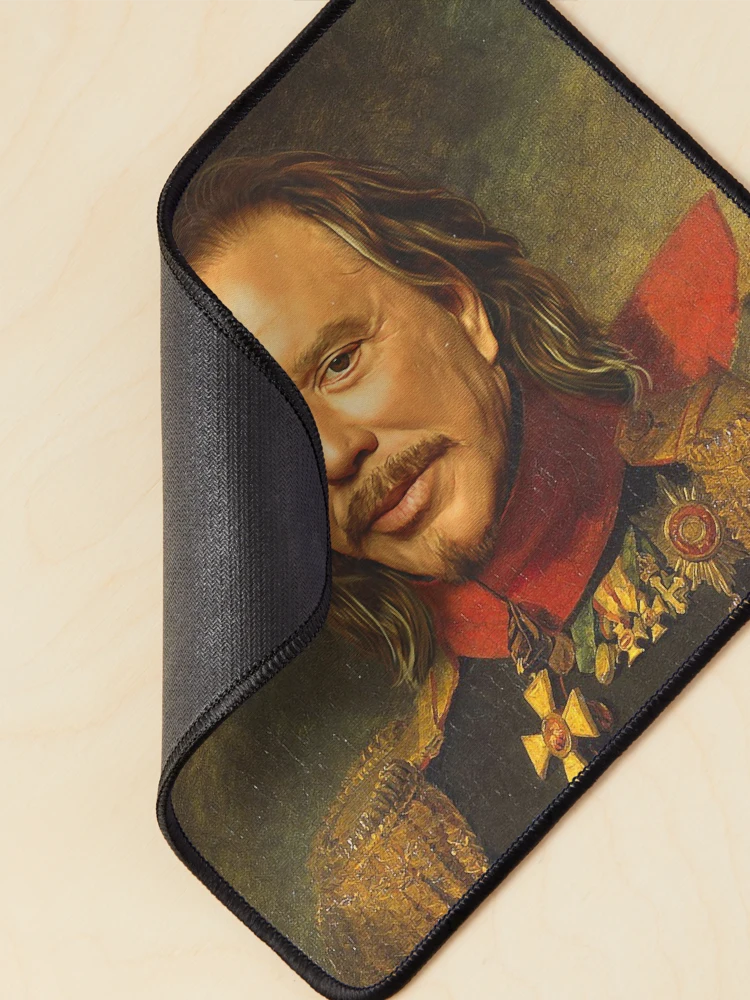 Aperçu 2 sur 5. Tapis de souris avec l'œuvre Mickey Rourke - replaceface créée et vendue par replaceface.