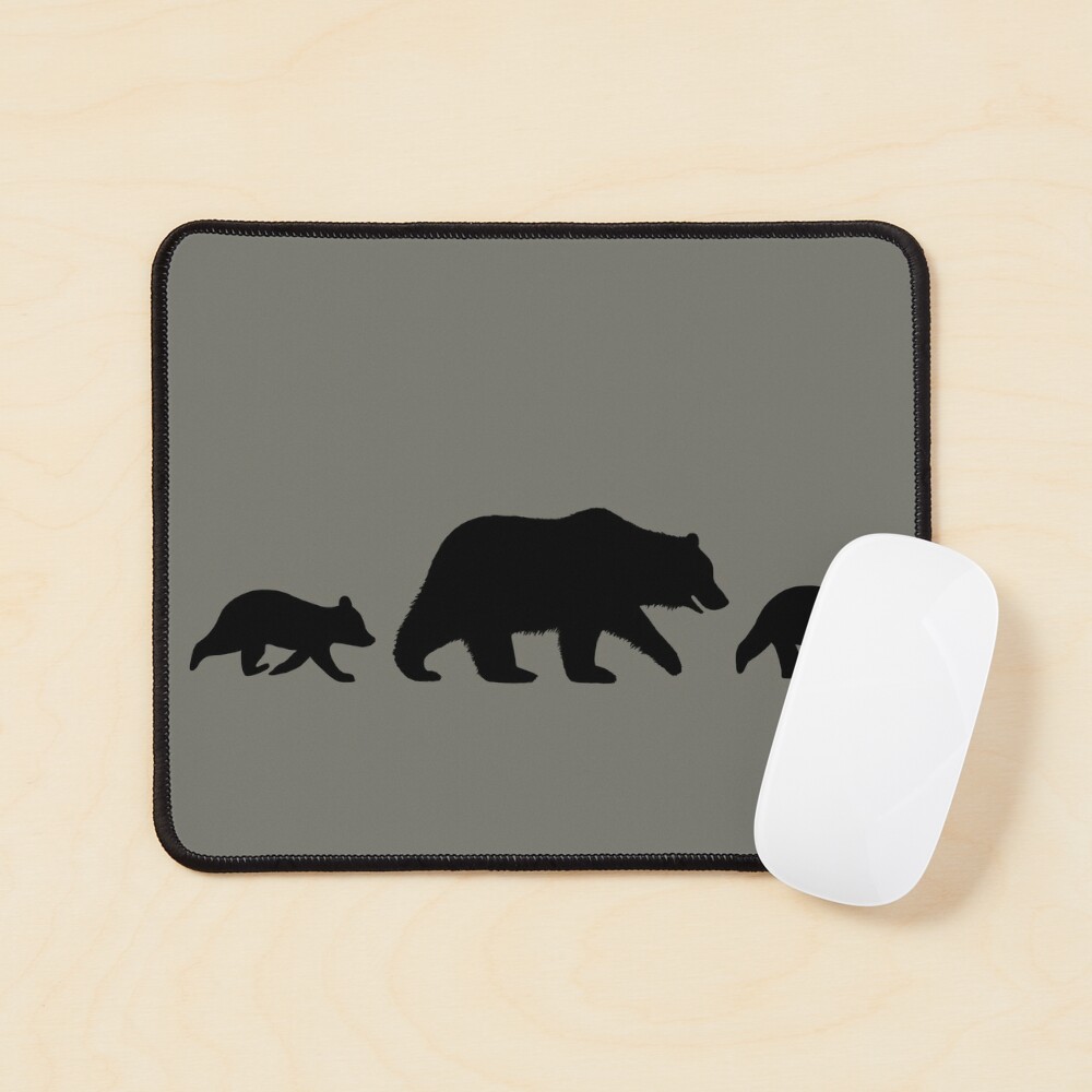 Grizzly Bear Family Silhouettes, Mama Bear with Cubs Kids T-Shirt for  Sale by Jenn Inashvili