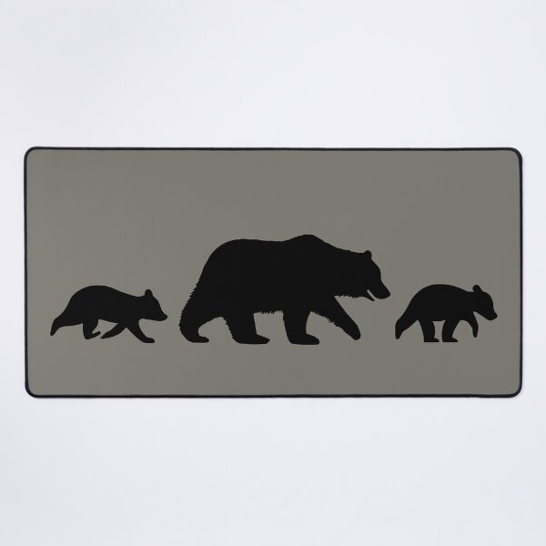 Item preview, Grizzly Bear Family Silhouettes | Mama Bear with Cubs designed and sold by Jenn Inashvili.