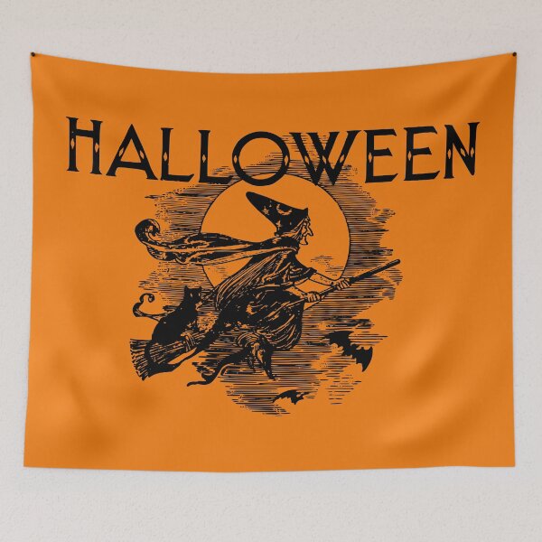 Item preview, Flying Halloween Witch designed and sold by ArtEntwined.