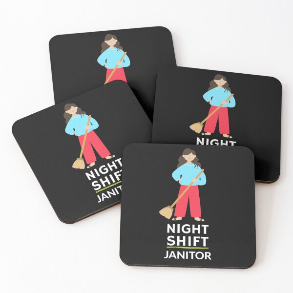 Item preview, Night Shift Janitor Night Shift Cleaning Service Custodian designed and sold by BestCoolStuff.