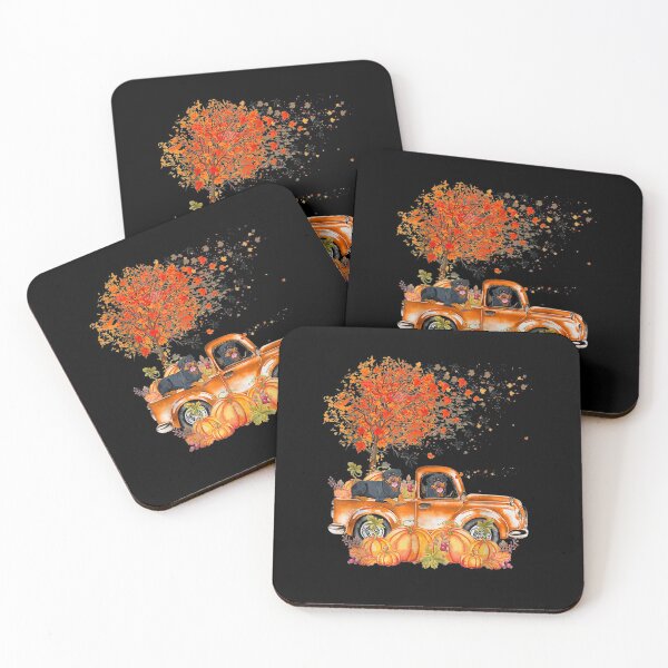 Item preview, Rottweiler Dog On Pumpkins Truck Autumn Leaf Fall   designed and sold by joh1zwfkristy.