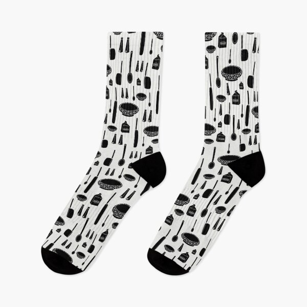 Item preview, Black and White In the Kitchen Retro Seamless Pattern designed and sold by anzelas.