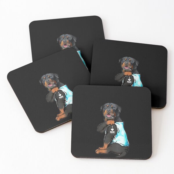Item preview, Womens Rottweiler I Love Mom Tattoo V-neck   designed and sold by joh1zwfkristy.