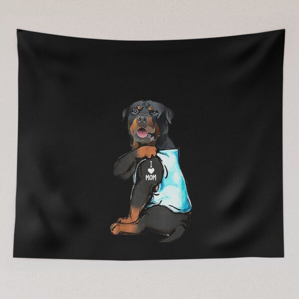 Item preview, Womens Rottweiler I Love Mom Tattoo V-neck   designed and sold by joh1zwfkristy.