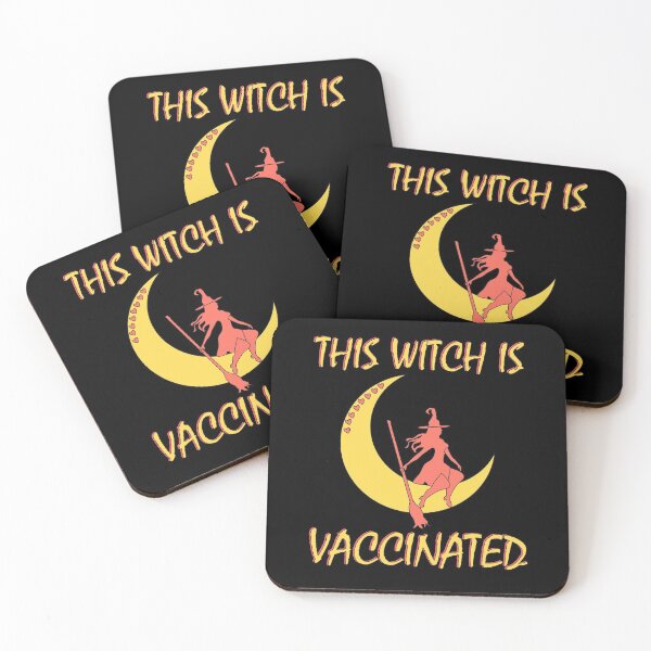 Item preview, This Witch Is Vaccinated ||Halloween quanrantine design designed and sold by BlackTulips.
