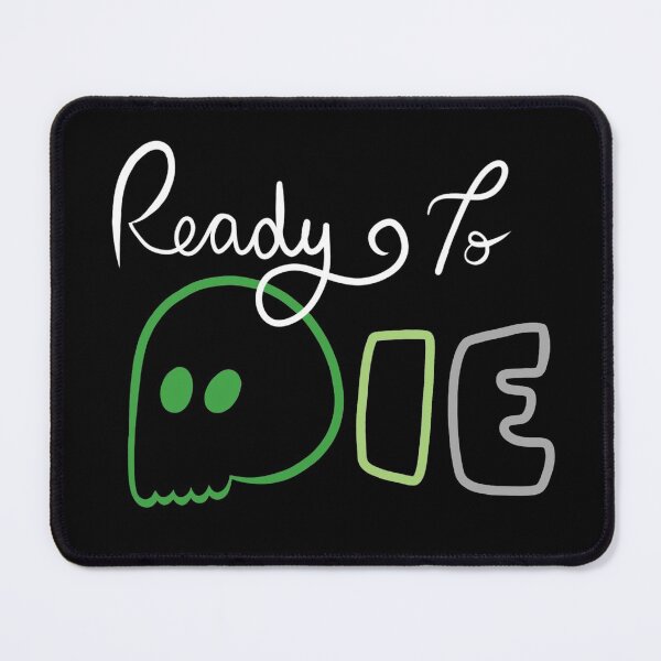 Item preview, Ready To Die Emo Skull (Aromantic/Agender Colors) designed and sold by inatorinator.