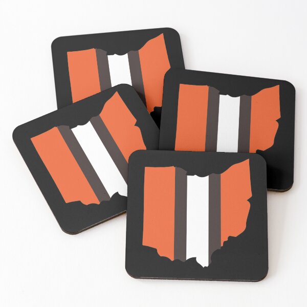 CLEVELAND BROWNS shops Coasters with Stand!!!