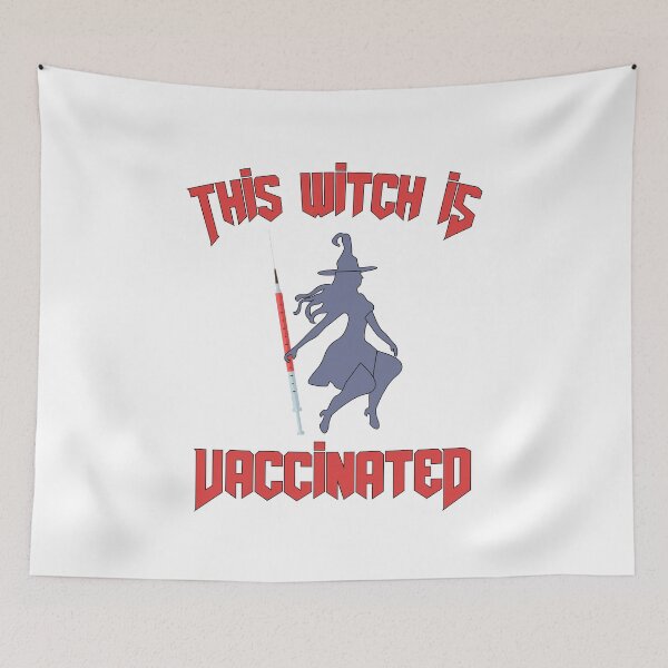 Item preview, This Witch Is Vaccinated ||Halloween quanrantine design designed and sold by BlackTulips.