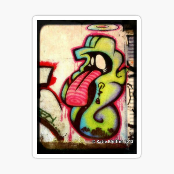 Graffiti- TONGUE Chess Piece West Philly Sticker