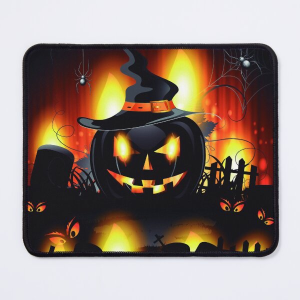 Item preview, Pumpkin head halloween art in cemetery designed and sold by StudioArtSP.