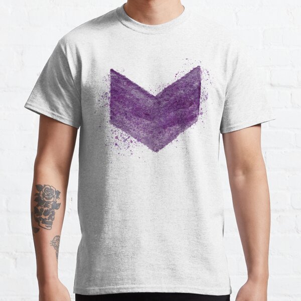 Purple Chevron Arrow Watercolor Splatter Classic T-Shirt