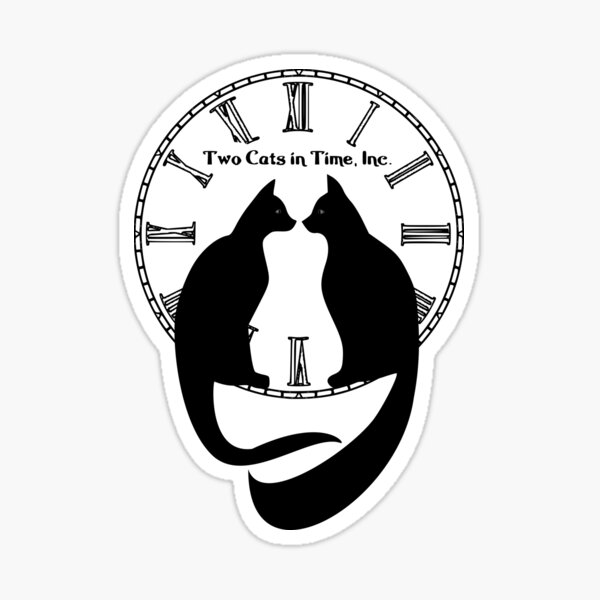 Two Cats in Time, Inc. Logo Sticker