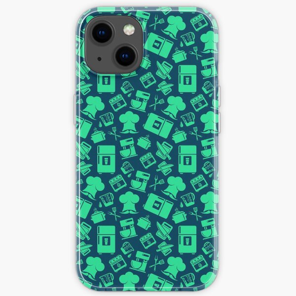 Green Cooking Pattern iPhone Soft Case
