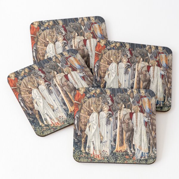 Item preview, Quest for the Holy Grail Tapestries - The Arming and Departure of the Knights (1895–1896) by William Morris, Sir Edward Burne-Jones, and John Henry Dearle designed and sold by amrmab.