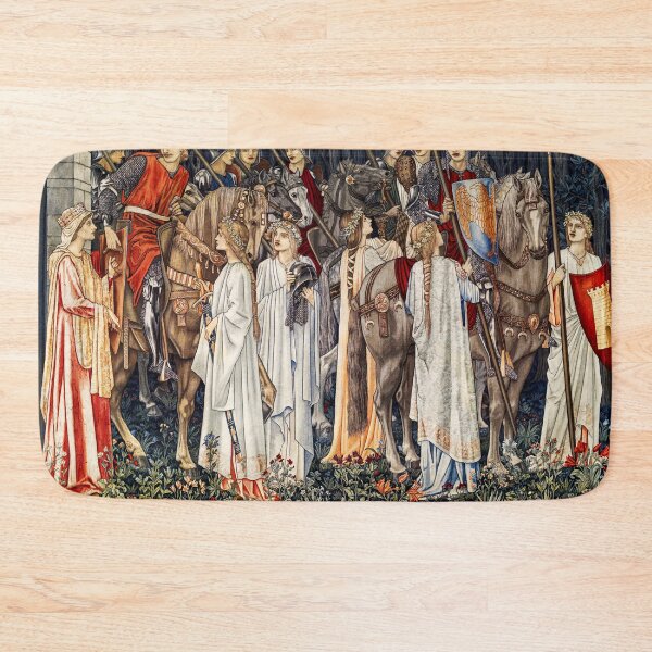 Item preview, Quest for the Holy Grail Tapestries - The Arming and Departure of the Knights (1895–1896) by William Morris, Sir Edward Burne-Jones, and John Henry Dearle designed and sold by amrmab.