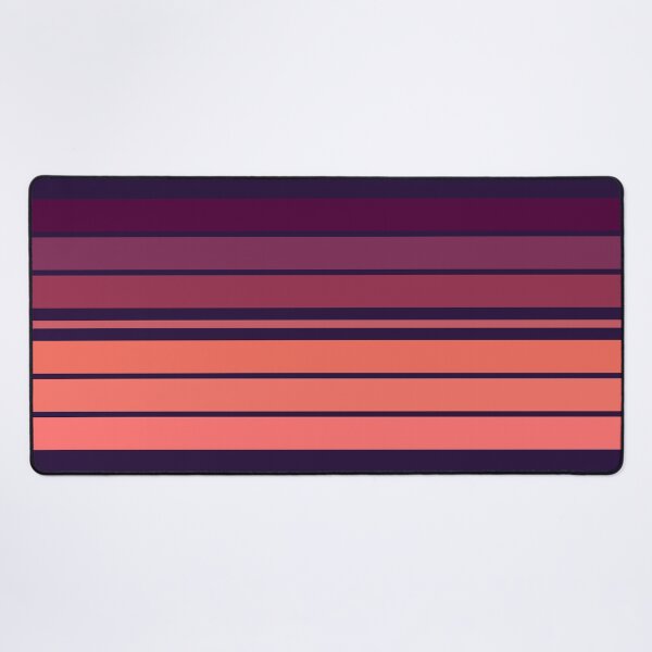 Pink World Stripes Desk Mat
