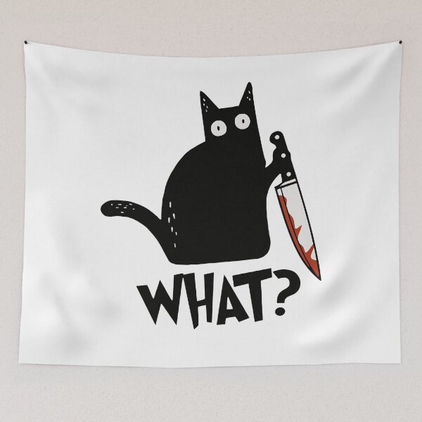 Item preview, Cat What Murderous Black Cat With Knife Gift Premium Classic designed and sold by rennakirkpat.