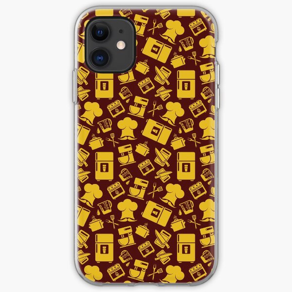 Orange Cooking Pattern iPhone Soft Case