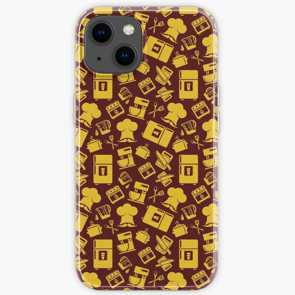 Orange Cooking Pattern iPhone Soft Case