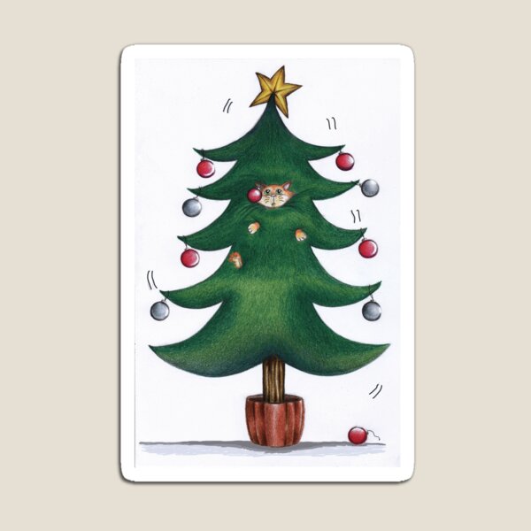 Purrfect Christmas Magnet