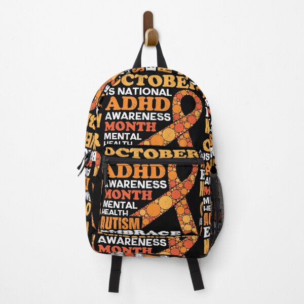 Item preview, October Is ADHD Awareness Orange Polka Dot Ribbon designed and sold by GravitiTees.