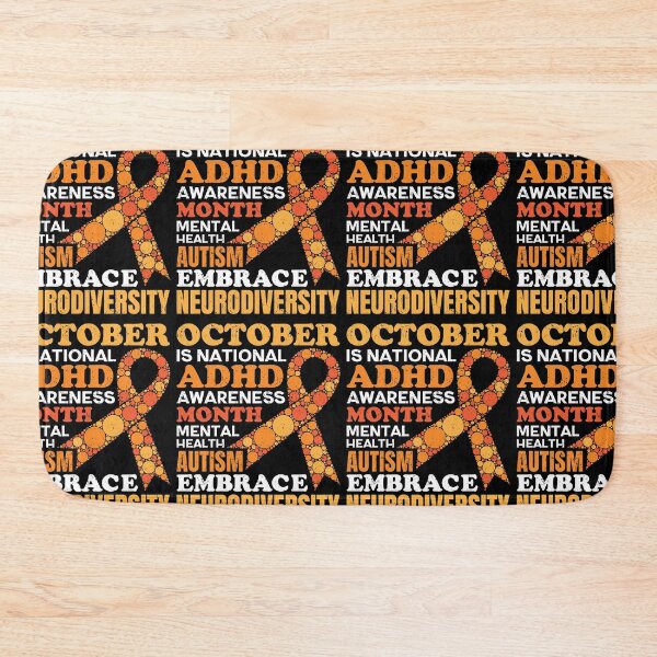 Item preview, October Is ADHD Awareness Orange Polka Dot Ribbon designed and sold by GravitiTees.
