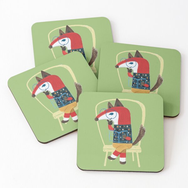 Item preview, A fox who reads books designed and sold by bonnysunny.