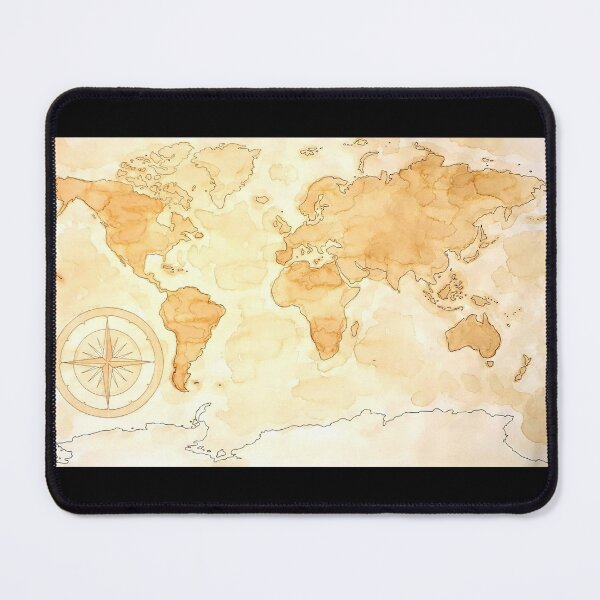 Item preview, Tea-Stained World Map designed and sold by inktrips.