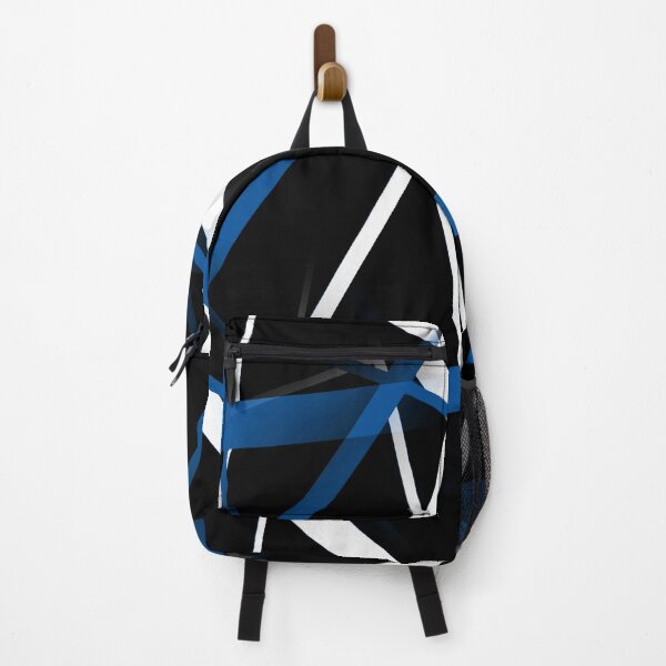 Item preview, Seamless Abstract  Blue and White Lines On Black Pattern designed and sold by taiche.