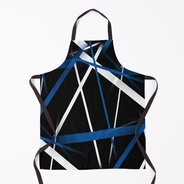 Item preview, Seamless Abstract Blue and White Lines On Black Pattern designed and sold by taiche.