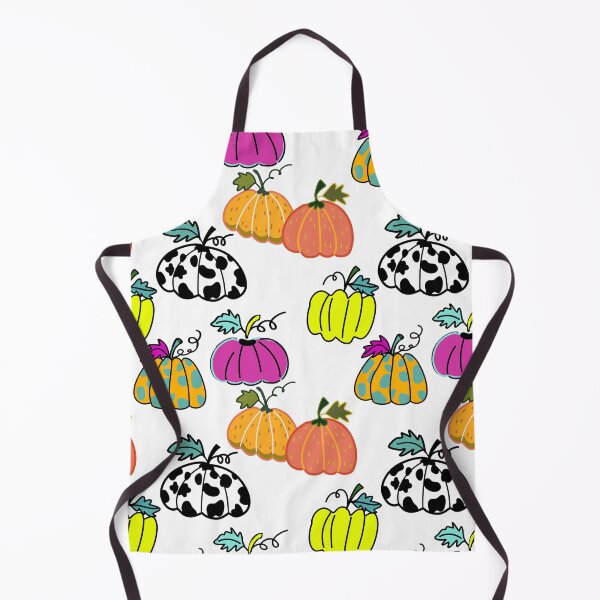 Item preview, fall pumpkins cartoon hand drawn seamless pattern designed and sold by Ahappycraft.