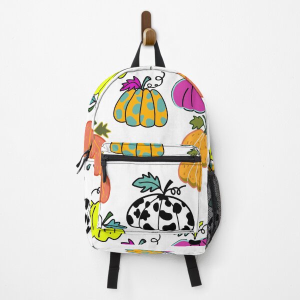 Item preview, fall pumpkins cartoon hand drawn seamless pattern designed and sold by Ahappycraft.