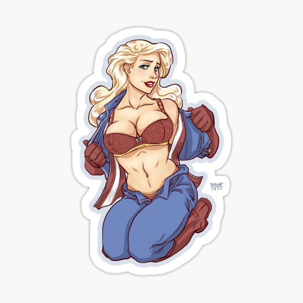 JESSICA RABBIT SHOOTIN/' FROM THE HIP pin-up playing card style sticker decal