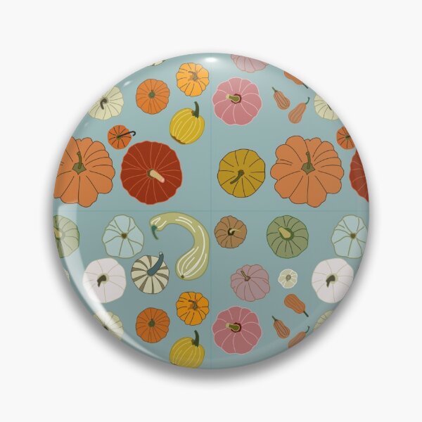 Item preview, autumn pumpkins collection freehand drawing seamless pattern designed and sold by Ahappycraft.