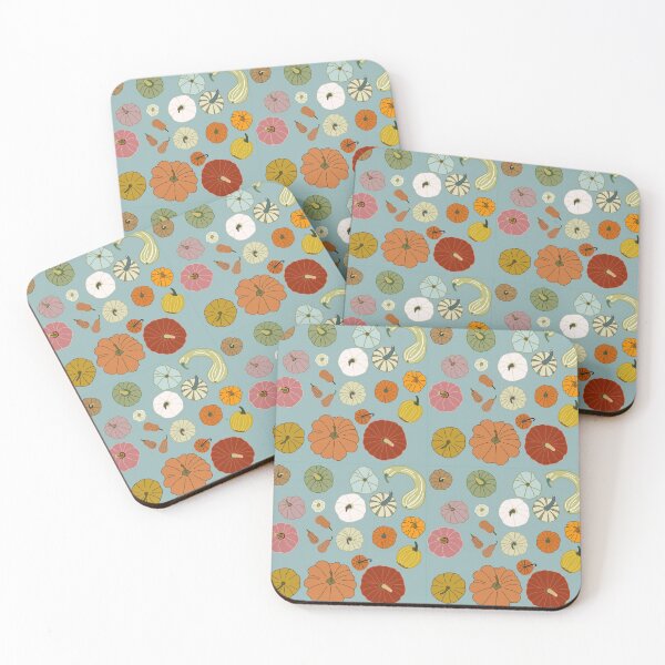 Item preview, autumn pumpkins collection freehand drawing seamless pattern designed and sold by Ahappycraft.
