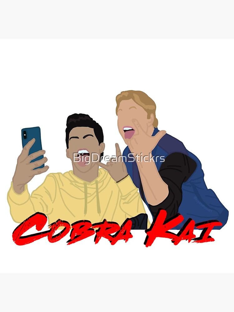 Cobra Kai Miguel Diaz and Johnny Lawrence Logo Poster for Sale by  BigDreamStickrs