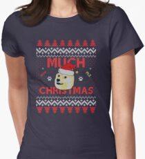 Much Christmas - Doge Meme Women's Fitted T-Shirt