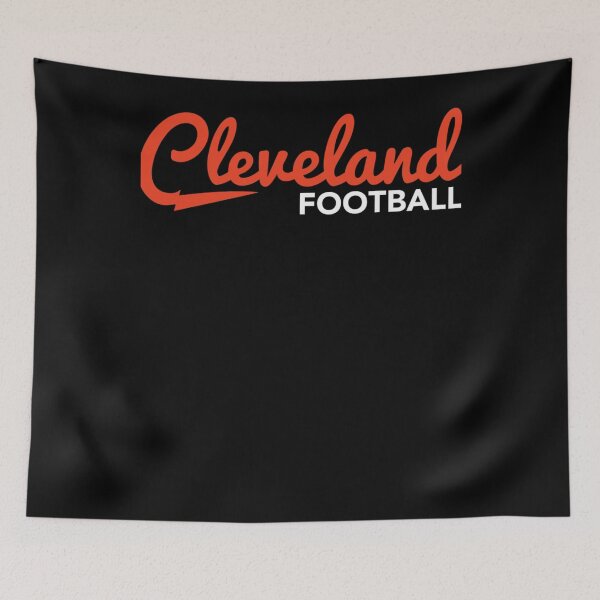 Item preview, Cleveland Football Script Orange & White Classic designed and sold by oeminhhs.