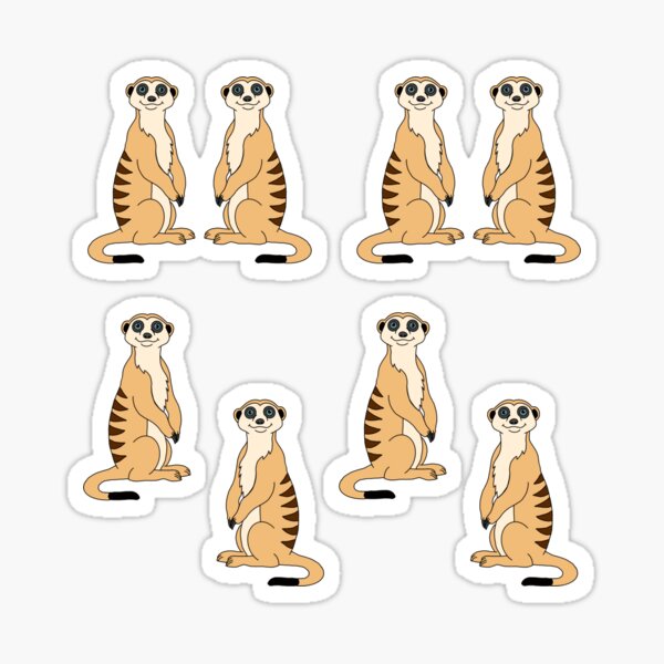 Item preview, Meerkat pattern - cute cartoon meerkats - I love meerkats designed and sold by Hudson-Art.